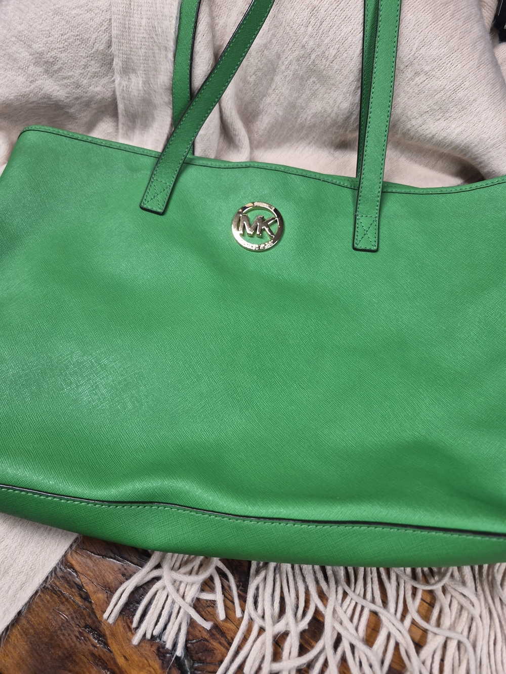 Michael Kors Green Saffiano Tote Bag